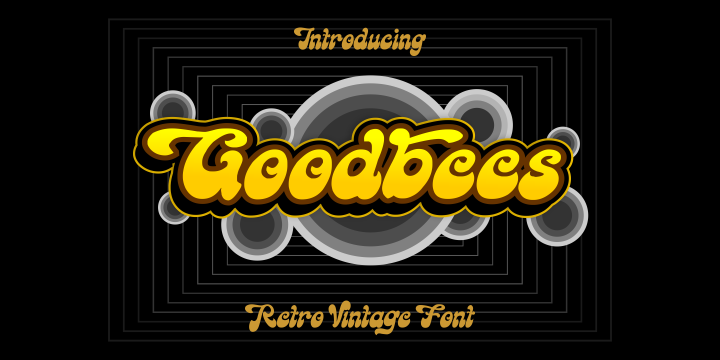 Пример шрифта Goodbees